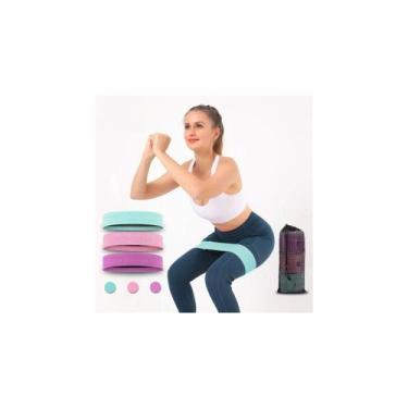 Imagem de Conjunto de 3 tecidos resistentes a faixas elásticas com bolsa de tran