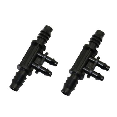 Imagem de XMGKMN Conectores de água resistentes de 8/11 mm a 4/7 mm cruzados de cabeça dupla para jardim quatro divisores acessórios para sistema de irrigação por gotejamento 300 peças