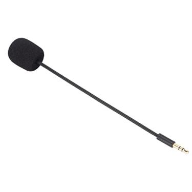 Imagem de HilBeliFU Microfone universal de 3,5 mm de 17 cm, microfone de substituição removível, microfone de substituição flexível de 360 graus para a maioria dos fones de ouvido para jogos, controladores