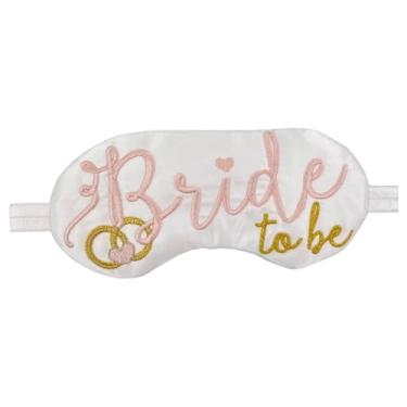 Imagem de Máscara de dormir Bride to Be. Máscara lindamente bordada para a futura noiva. Presente para uma despedida de solteira.