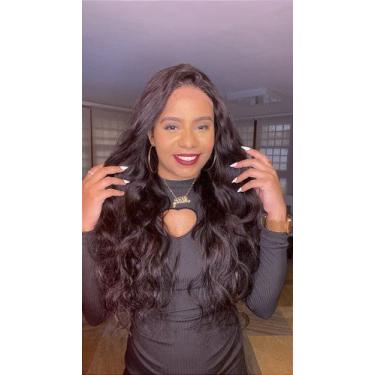 Imagem de Peruca Lace Front Cabelo Humano Ondulada 70 cm - Fake Scalp - Cia dos 