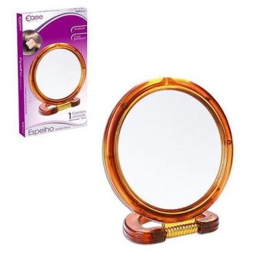 Imagem de Espelho De Mesa Redondo Dupla Face Com Base E Aumento 6'' - OEM