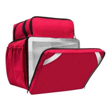 Imagem de Mochila Motoboy Ø35 Térmica C/ Bolsão Metalizada - Mochilas Jaragu