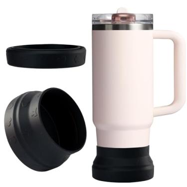 Imagem de Oddyami Bota de silicone Black Bow para Stanley Tumbler H2.0 850.5 g 1,134.0 g & IceFlow 567.0 g 850.5 g & Owala 680.4 g & Hydro Flask garrafa de água 340.2-680.4 g capa de manga inferior protetora