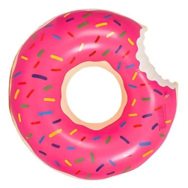 Imagem de Boia Donuts Inflável Piscina Infantil Adulto Redonda Grande 70 cm Praia Rosquinha (ROSA)
