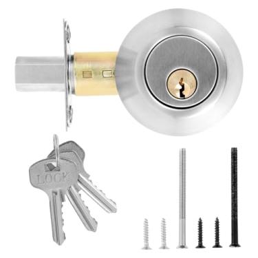 Imagem de Maçaneta de entrada, fechadura de porta de aço inoxidável, fechadura de porta, segura, confiável, privacidade, alavancas, alavanca de entrada fácil de encaixar (prata)