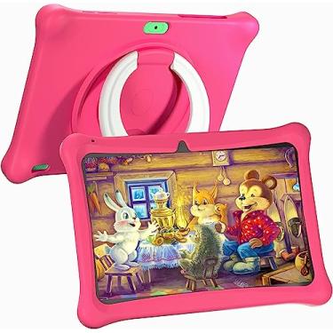 Imagem de SGIN Tablet 10,1 polegadas Laptop 2GB RAM 32GB Estojo de armazenamento, câmera dupla, WiFi, aplicativo de controle parental, jogos educativos, iWawa pré-instalado (rosa)