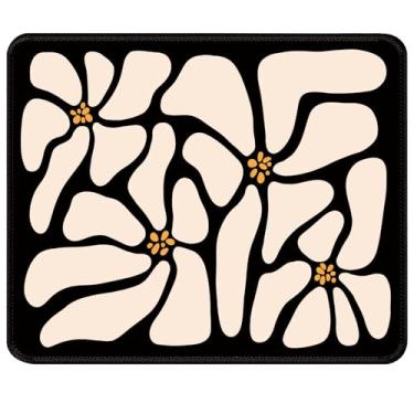 Imagem de Tapete de mesa de margarida rosa com bordas costuradas e base de borracha antiderrapante, mouse pad texturizado premium para laptop, computador e PC, jogos e trabalho, mousepad à prova d'água