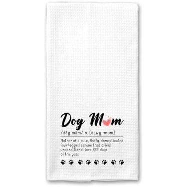 Imagem de GoGiArt Toalha Dog Mom - Definição engraçada - Cozinha engraçada - inauguração de casa - Prato de mãe de cachorro - presente para mamãe mãe