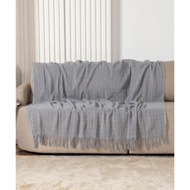 Imagem de Manta para Sofá Gigante Artesanal 100% Algodão – Capa Protetora Macia e Elegante (Cinza,2,40x1,70)