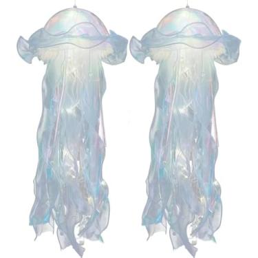 Imagem de Esferas Luminosas Luzes De Natal LED Forma Agua Viva Medusas Plastico Cor Aleatoria Movimentacao Realista Decoração Casa Luzes Decorativas(2)