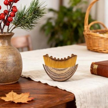 Imagem de Pincel de rosto linfático e ferramenta de maquiagem para contorno - Pincel facial de uso duplo para mistura de maquiagem e preparação da pele