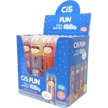 Imagem de Cola em Bastão CIS FUN Glitter com Cheirinho 15G Caixa com 12 - Sertic