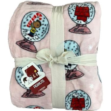 Imagem de Berkshire Blanket & Home Co Cobertor de inverno de amendoim, poliéster (rosa claro - personagens em globos de neve, casal/rainha)