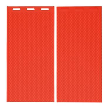 Imagem de Molde de folha de cera de abelha MUNEFE 2 peças, molde de prensa de cera de abelha, base de molde de cera de abelha de silicone reutilizável de 5,4 mm para manutenção de abelhas (Red)