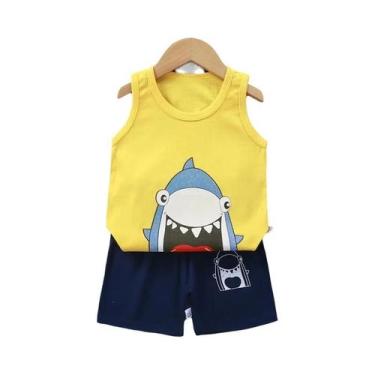 Imagem de Conjunto de Roupas de Verão para Crianças - Colete e Shorts de Algodão