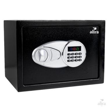 Imagem de Cofre Digital Eletrônico Aço Senha E Chave 35x25x25 Alira Home MR-BX-0