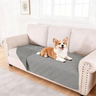 Imagem de hyha Cobertor impermeável para cães, cobertor reversível para cama de animal de estimação, capa de sofá macia para cães lavável, capa de sofá impermeável para sofá de cachorro, gatos, protetor de