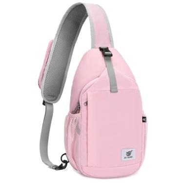 Imagem de SKYSPER Bolsa tiracolo com RFID, bolsa transversal reciclada, mochila de viagem, rosa