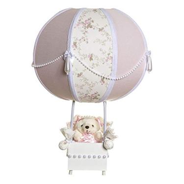 Imagem de Potinho de Mel Abajur Balãozinho Ursinha Com Pérolas Quarto Bebê Infantil Menina Rosa