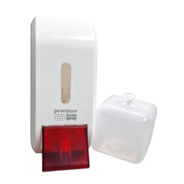 Imagem de Kit dispenser de álcool + reservatório de álcool líquido 400ml - PREMI