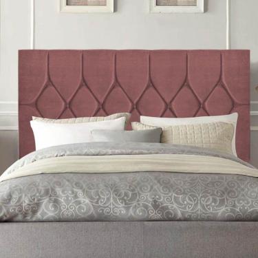 Imagem de Cabeceira Estofada Cama Box King 195cm Istambul Suede Rose- Mabe Magazine