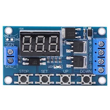 Imagem de Módulo de temporizador CC 5-36V, módulo de ciclo de tempo de atraso de 60 x 34 mm, interruptor de relé de temporizador de atraso, módulo de relé de ligar/desligar com visor LED