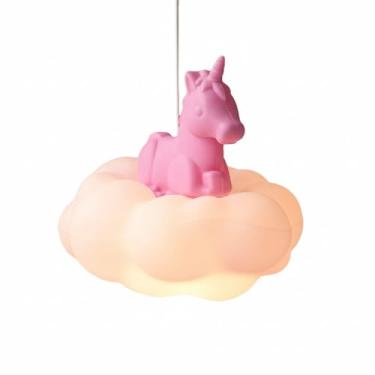 Imagem de Luminária Pendente Infantil Nuvem Unicórnio Bivolt Decoração Quarto