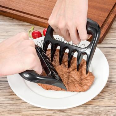 Imagem de 2 peças de garras de carne para triturar, garras de ferramenta para triturar carne, garfos de churrasco