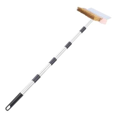 Imagem de KiBcsLic Escova de limpeza para forno de pizza com escova de arame de cobre para grelha, acessório profissional para restaurantes, haste de aço inoxidável, 2.0 M