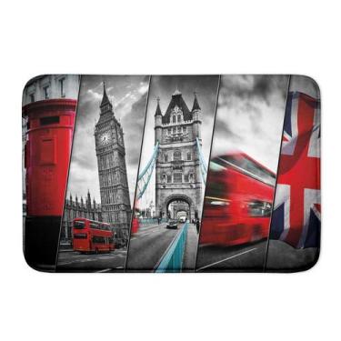 Imagem de Tapete De Porta Decorativo England Emborrachado - Novadecora