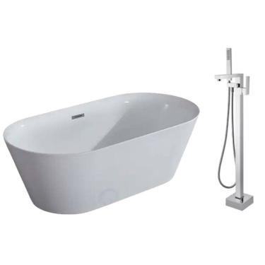 Imagem de Kit Banheira Freestanding Venezza 1.50m c/Misturador Cromado