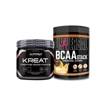 Imagem de Kit Creatina Monohidratada 300g Xpro + BCAA Stack 250g - Universal-Unissex