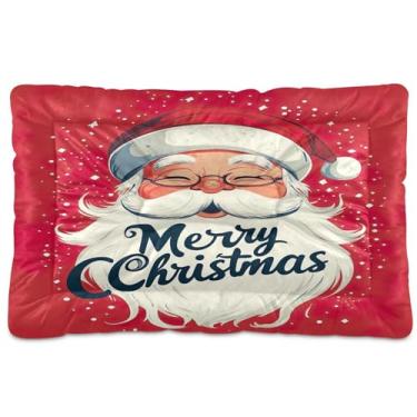 Imagem de SEHANY Cama de Natal para cães e gatos com fundo antiderrapante, cama de canil, colchão macio para animais de estimação, lavável, para cães pequenos, médios e grandes, gatos, 91 x 61 cm