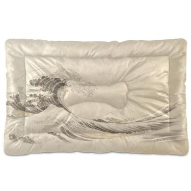 Imagem de SEHANY Cama para cães Sea Wave Cama de gato com fundo antiderrapante, cama de canil, colchão macio para animais de estimação, lavável para cães pequenos, médios e grandes, gatos, 45,7 x 61 cm