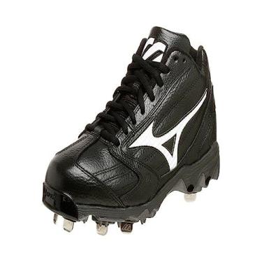 Imagem de Mizuno Chuteira masculina clássica média G4 de 9 pontas, Preto/branco, 8 M