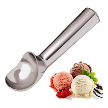 Imagem de 10 Colher De Pegar Sorvete Bola Aluminio Polido Profissional - Palumin
