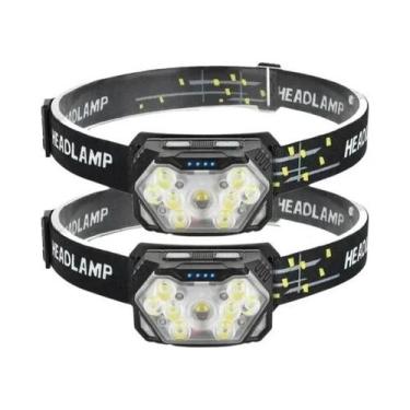 Imagem de Lanterna De Cabeça LED Recarregável À Prova d'Água 2000 Lúmens Com Sen