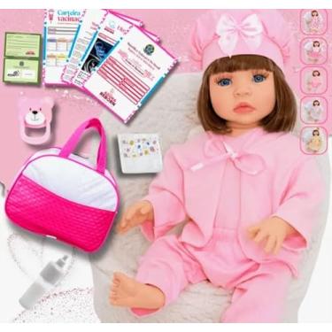 Imagem de Boneca Reborn Luxo Realista De Silicone Pode Dar Banho