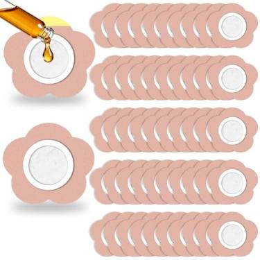 Imagem de 50 peças de óleo de rícino para umbigo, embalagem de óleo de rícino descartável premium com almofadas de algodão orgânico à prova de vazamento para melhorar o bem-estar da pele e conveniência de