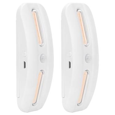 Imagem de YWBL-WH Luz de Gabinete, Lâmpada de Indução Corporal Com Bateria Recarregável USB, Luz de Sensor de Movimento para Armários e Guarda-roupas (Luz branca + luz roxa)