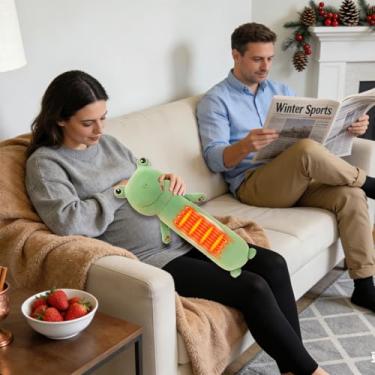 Imagem de Almofadas Térmicas Grandes - Timer Ajustável USB Design Ergonómico para Uso Animal - Almofada Estampada com Desenho Animado para Cólicas Menstruais,Para Meninas Namorada Costas Abdómen Inverno Frio Pa