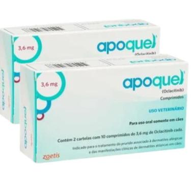 Imagem de Kit 2 Apoquel 3,6mg Zoetis Alívio Rápido da Coceira em Cães - Zoets Br