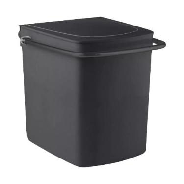 Imagem de Lixeira 24x29x25,5cm Alça Black -1180 - CRIS-METAL