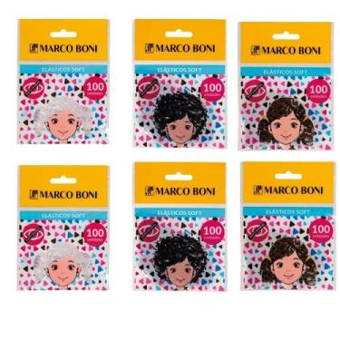 Imagem de Kit 6 Pct De Elástico de Cabelo Soft 600 Unid - Marco Boni, Variados