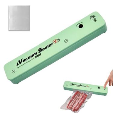 Imagem de Máquina De Vedação A Vácuo - Armazenamento de Alimentos Elétrico e Portátil - Pequena Máquina de Selagem com Sacos para Alimentos,para Conservação de Carne Crua e Frutos do Mar no Frigorífico e