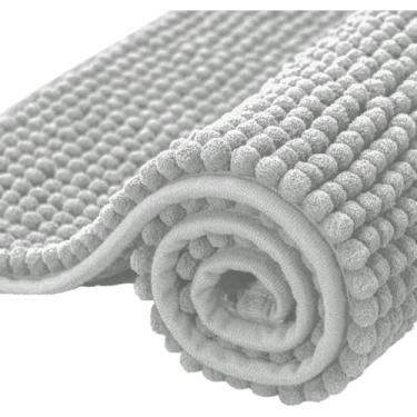 Imagem de Kit Tapete Banheiro Antiderrapante 40x60cm Tapete Bolinha Macio Lavável para Banheiro e Lavabo (Branco,2)
