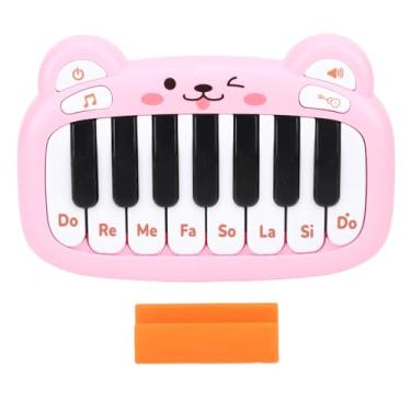 Imagem de SPYMINNPOO Brinquedo de Piano para Bebês, Teclado Eletrônico Portátil de 24 Teclas Com Sons de Piano e Guitarra para Crianças e Iniciantes (Rosa)