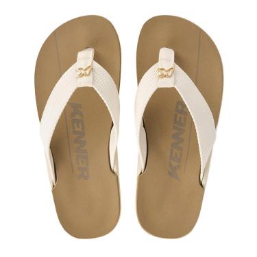 Imagem de CHINELO SANDALIA KENNER NK6 BEGE E OFF WHITE ORIGINAL-Masculino