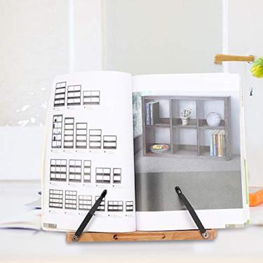 Imagem de aqxreight Bandeja de Suporte para Descanso de Leitura de Madeira Multifuncional Ajustável para Tablet Suprimentos de Mesa Tipo 1 Pode 5 Ajustável NãO há Textura de Madeira Maciça O Material é